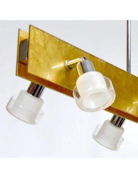 LAMPARA DE TECHO DORADA CON SEIS LUCES
