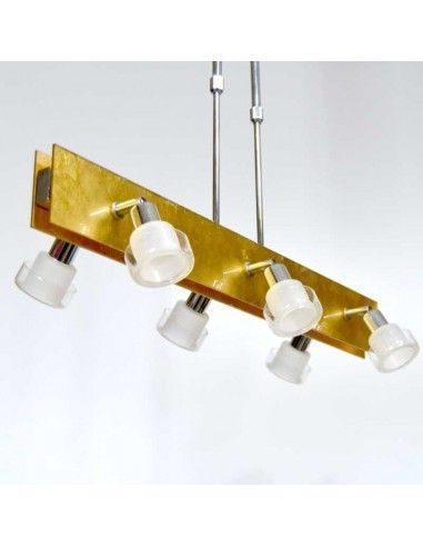 LAMPARA DE TECHO DORADA CON SEIS LUCES