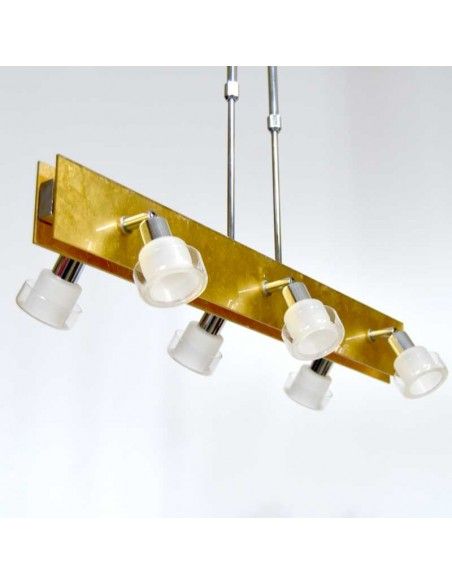 LAMPARA DE TECHO DORADA CON SEIS LUCES