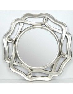 ESPEJO PAN DE PLATA MARCO CURVAS ENLAZADAS
