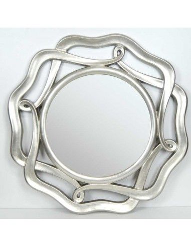 ESPEJO PAN DE PLATA MARCO CURVAS ENLAZADAS