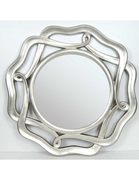 ESPEJO PAN DE PLATA MARCO CURVAS ENLAZADAS