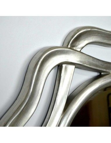 ESPEJO PAN DE PLATA MARCO CURVAS ENLAZADAS