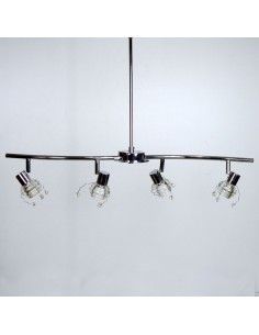 LAMPARA DE TECHO ACERO DE CUATRO LUCES