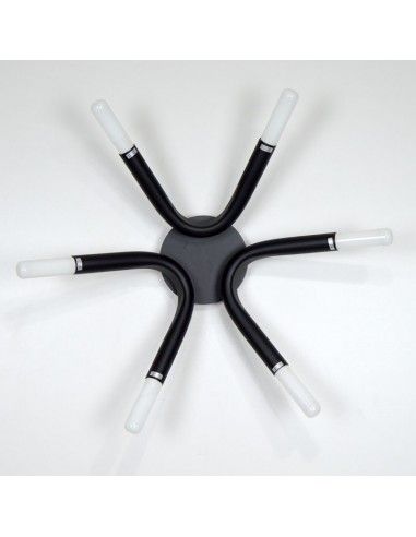 PLAFON DE TECHO DE SEIS ALUMINIO NEGRO