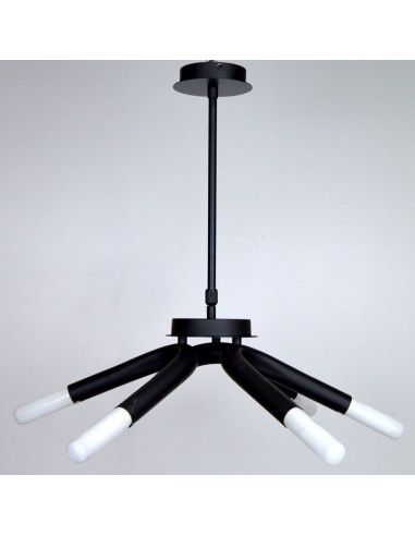 LAMPARA DE TECHO DE SEIS ALUMINIO NEGRO