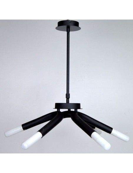 LAMPARA DE TECHO DE SEIS ALUMINIO NEGRO