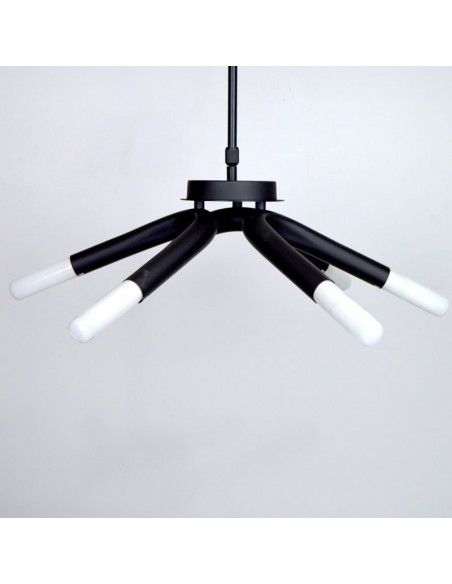 LAMPARA DE TECHO DE SEIS ALUMINIO NEGRO
