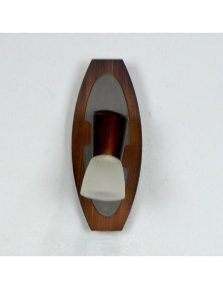 APLIQUE DE PARED UN FOCO WENGUE Y CRISTAL