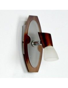 APLIQUE DE PARED UN FOCO WENGUE Y CRISTAL