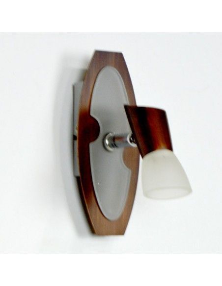 APLIQUE DE PARED UN FOCO WENGUE Y CRISTAL