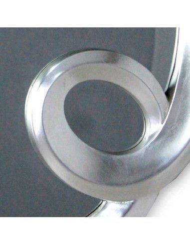 ESPEJO PAN DE PLATA MARCO DOBLE CIRCULO