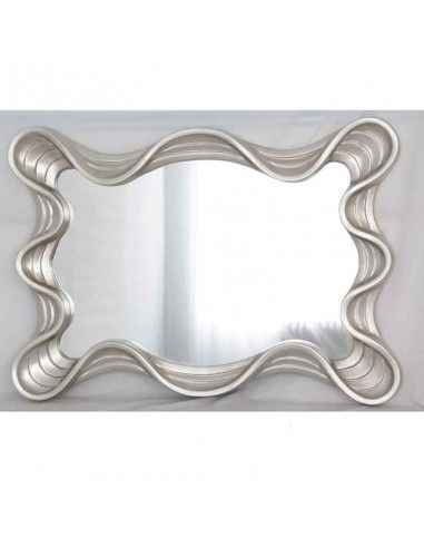 ESPEJO PAN DE PLATA MARCO CON ONDAS