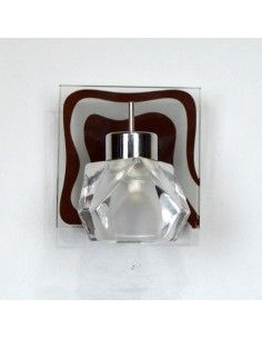 APLIQUE DE PARED UN FOCO WENGUE Y CRISTAL 2