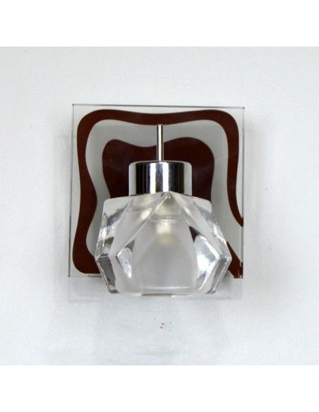 APLIQUE DE PARED UN FOCO WENGUE Y CRISTAL