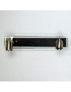 APLIQUE DE PARED DOS FOCOS WENGUE Y CRISTAL
