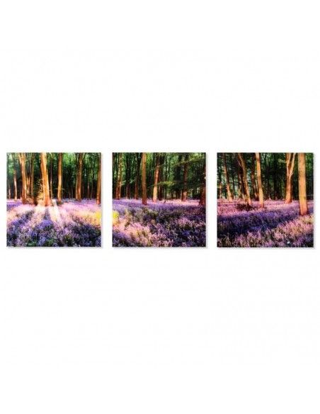 CUADRO BOSQUE CRISTAL SET DE TRES