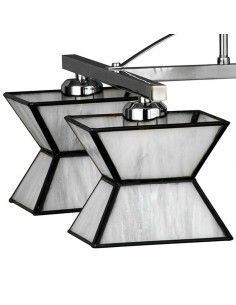 LAMPARA DE TECHO CRISTAL CROMO - MARRON 2