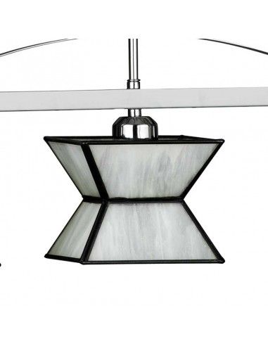 LAMPARA DE TECHO CRISTAL CROMO - MARRON