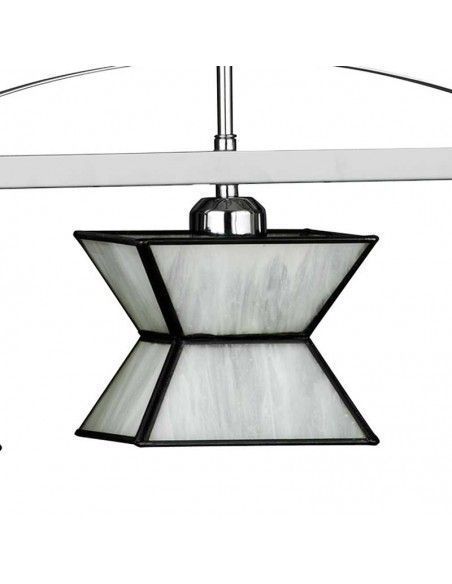 LAMPARA DE TECHO CRISTAL CROMO - MARRON
