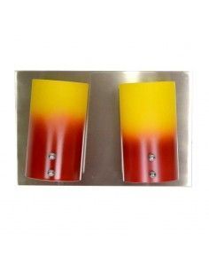 APLIQUE DE TECHO ACERO CON TULIPÀ DE COLOR 2 LUCES