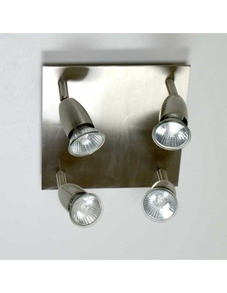 PLAFON DE TECHO DE ACERO CUATRO LUCES