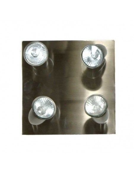 PLAFON DE TECHO DE ACERO CUATRO LUCES