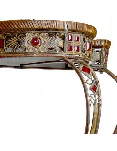 CONSOLA DE FORJA Y RATTAN