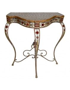 CONSOLA DE FORJA Y RATTAN 2