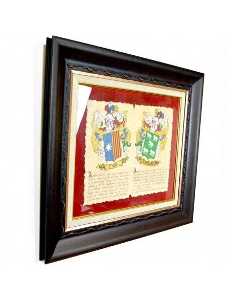 HERALDICO APELLIDOS EN PERGAMINO