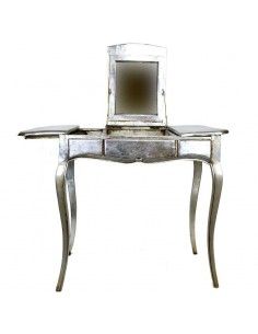 MESA AUXILIAR DE MADERA CON PAN DE PLATA 2