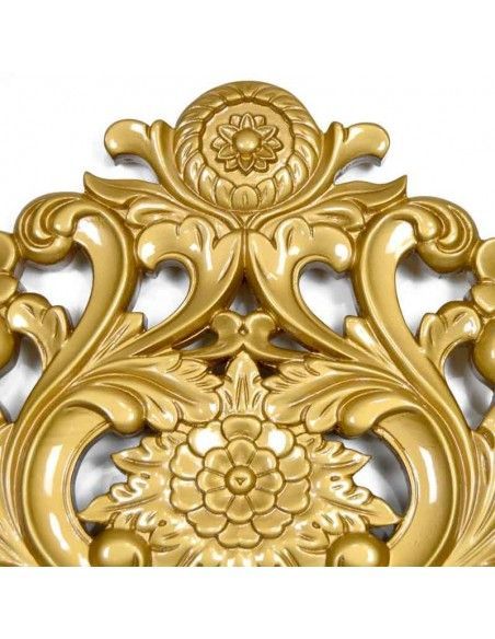 CONSOLA Y ESPEJO DE MADERA ORO ENVEJECIDO