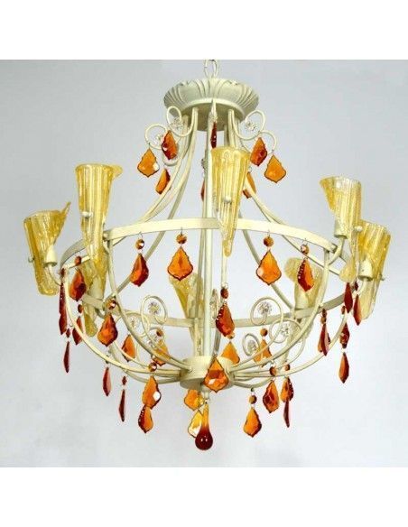 LAMPARA DE TECHO BLANCA DE OCHO