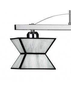 LAMPARA DE TECHO CRISTAL CROMO - MARRON 2