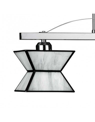 LAMPARA DE TECHO CRISTAL CROMO - MARRON