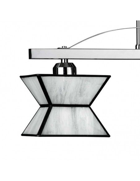 LAMPARA DE TECHO CRISTAL CROMO - MARRON