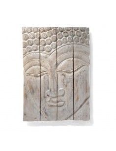 CUADRO BUDA DE MADERA BLANCO