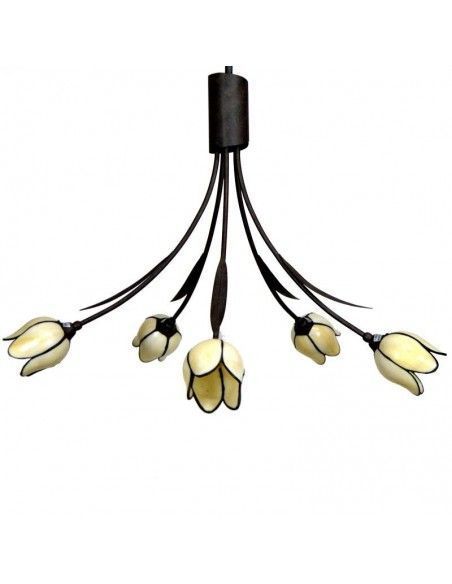 LAMPARA DE TECHO TIFFANY TULIPAN