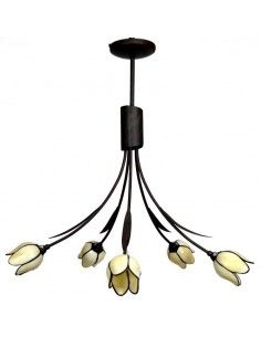 LAMPARA DE TECHO TIFFANY TULIPAN