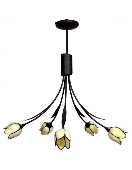LAMPARA DE TECHO TIFFANY TULIPAN