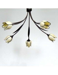 LAMPARA DE TECHO TIFFANY TULIPAN 2