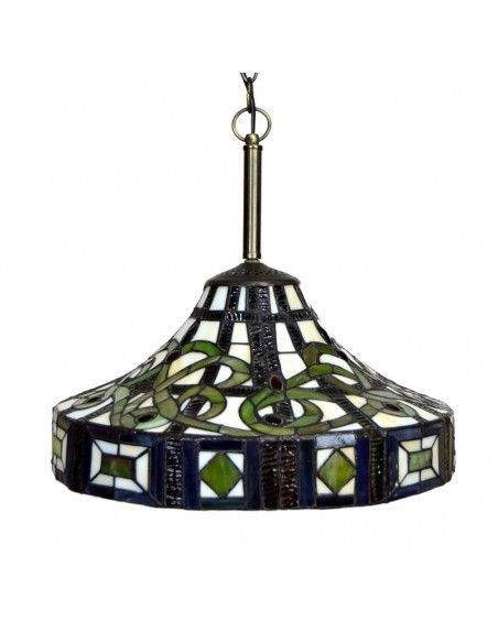 COLGANTE DE TECHO TIFFANY CREMA-VERDE