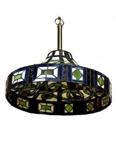 COLGANTE DE TECHO TIFFANY CREMA-VERDE