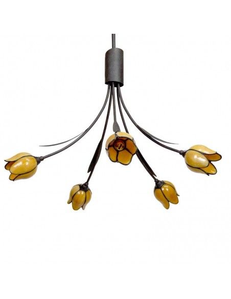 LAMPARA DE TECHO TIFFANY TULIPAN