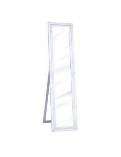 ESPEJO VESTIDOR MADERA BLANCO O PLATA CON SOPORTE 2