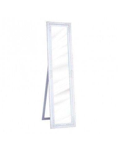 ESPEJO VESTIDOR MADERA BLANCO O PLATA CON SOPORTE