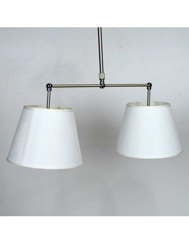 LAMPARA DE TECHO DOS LUCES EN ACERO