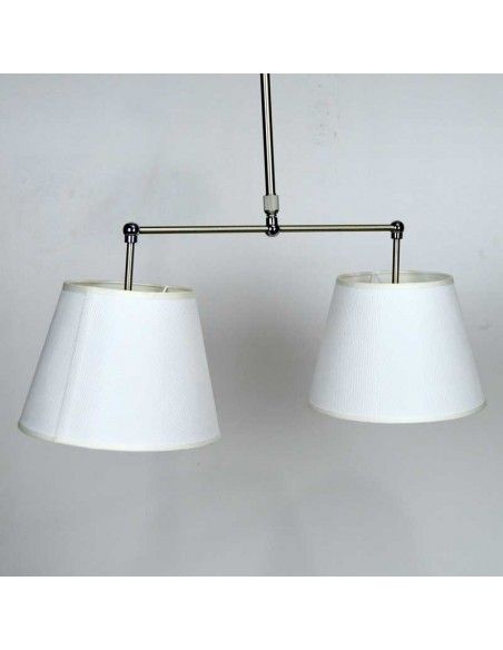 LAMPARA DE TECHO DOS LUCES EN ACERO