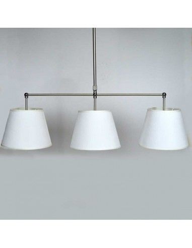 LAMPARA DE TECHO TRES LUCES EN ACERO