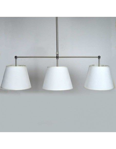 LAMPARA DE TECHO TRES LUCES EN ACERO